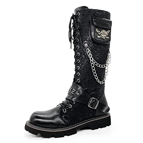 靴 m me eme Cut design chain long boots Amazon.com | Frankie Hsu Platform Stiletto Over The Knee